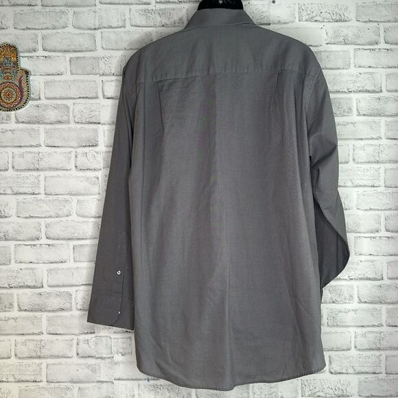 Geoffrey Beene Gray Wrinkle Free Button Down Shirt Size XL - Picture 4 of 5